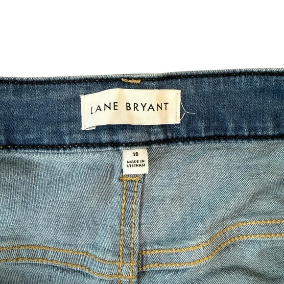 Lane Bryant Signature Fit Boyfriend Capri  Paint Splatter Blue Jean Sz 18 #1458 - Picture 6 of 9